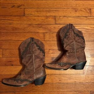 Rustic Brown Women's Heeled Boots